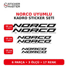 Norco Uyumlu Bisiklet Kadro Sticker Seti | 6 Parça, 17 Renk