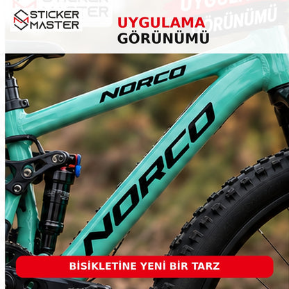 Norco uyumlu bisiklet sticker uygulama görünümü