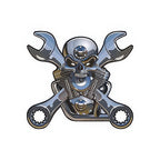 Sticker Master Piston Kurukafa Sticker – 15 Cm Motorcu Temalı Araba & Kask Etiketi