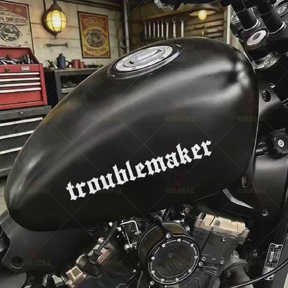 Troublemaker Motor ve Kask Sticker | 18 cm Su Geçirmez Etiket