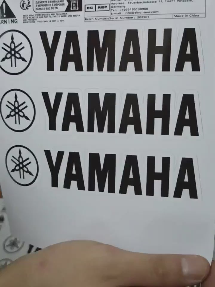 Sticker Master 3 Adet Yamaha Araç Sticker Seti - 15 Cm Motor Çıkartma Etiket