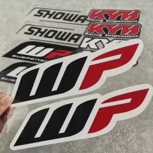 Motosiklet Amortisör Sticker Seti | Showa, KYB, WP ve Öhlins
