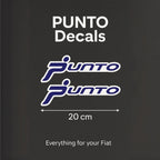 Sticker Master Fiat Punto Logo Oto Araç Sticker Etiket - 2 Adet - 20 Cm