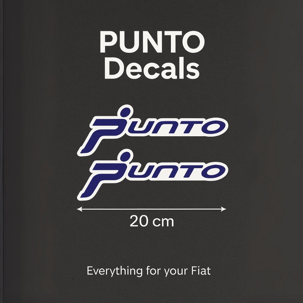 Sticker Master Fiat Punto Logo Oto Araç Sticker Etiket - 2 Adet - 20 Cm