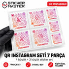 QR Instagram Sticker Seti | Kişiye Özel 7 Parça