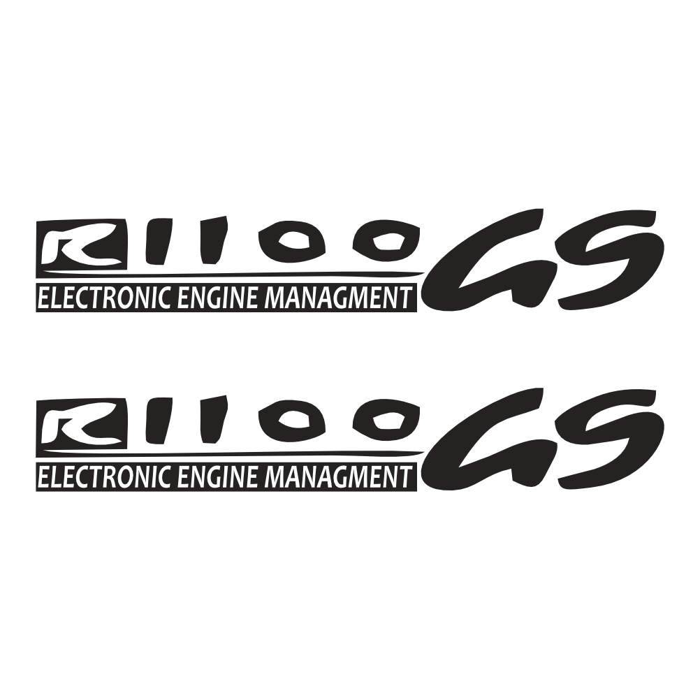 Sticker Master BMW R1100GS Tank Yan Kaplama Sticker Seti – “Electronic Engine Management” Logolu