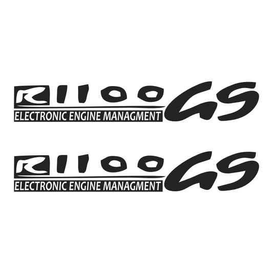 Sticker Master BMW R1100GS Tank Yan Kaplama Sticker Seti – “Electronic Engine Management” Logolu