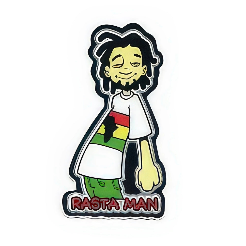 Sticker Master Rasta Man Sticker – 15 cm Renkli Vinil Karakter Etiketi