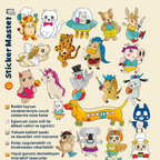 Sticker Master Hayvanlar Çocuk Odası Sticker | Renkli ve Eğlenceli Karakterler