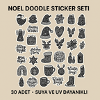 Sticker Master 30 Adet Yılbaşı Christmas JDM Araba Stickers Motor Bisiklet Laptop Sticker Etiket Çıkartma