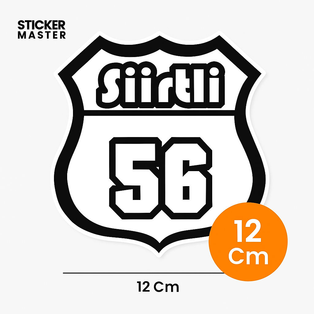 Sticker Master Siirtli 56 Sticker - Araba, Laptop, Kask, Defter İçin Dayanıklı Etiket - 12 Cm