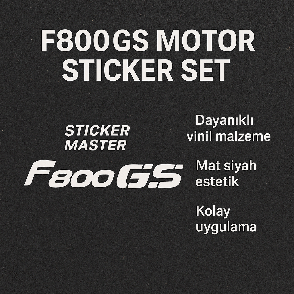 Sticker Master BMW F800 GS Motor Sticker Set – Dayanıklı Vinil Tasarım