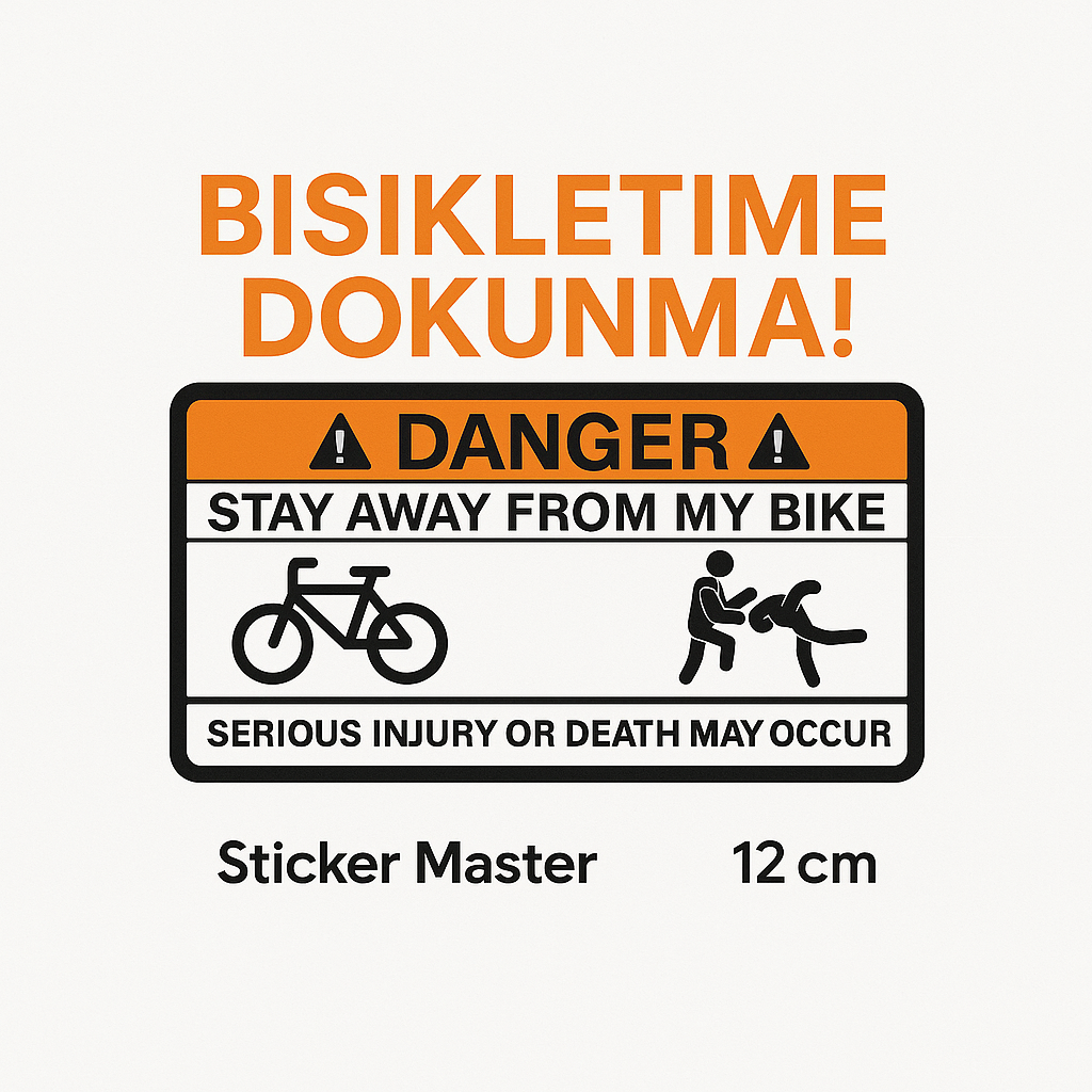 Sticker Master Bisikletime Dokunma Bisiklet Sticker Etiket Çıkartma Yapıştırma 12 Cm