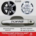 Sticker Master Tofaş Kapı Kolu & Jant Sticker Seti – 10 Adet