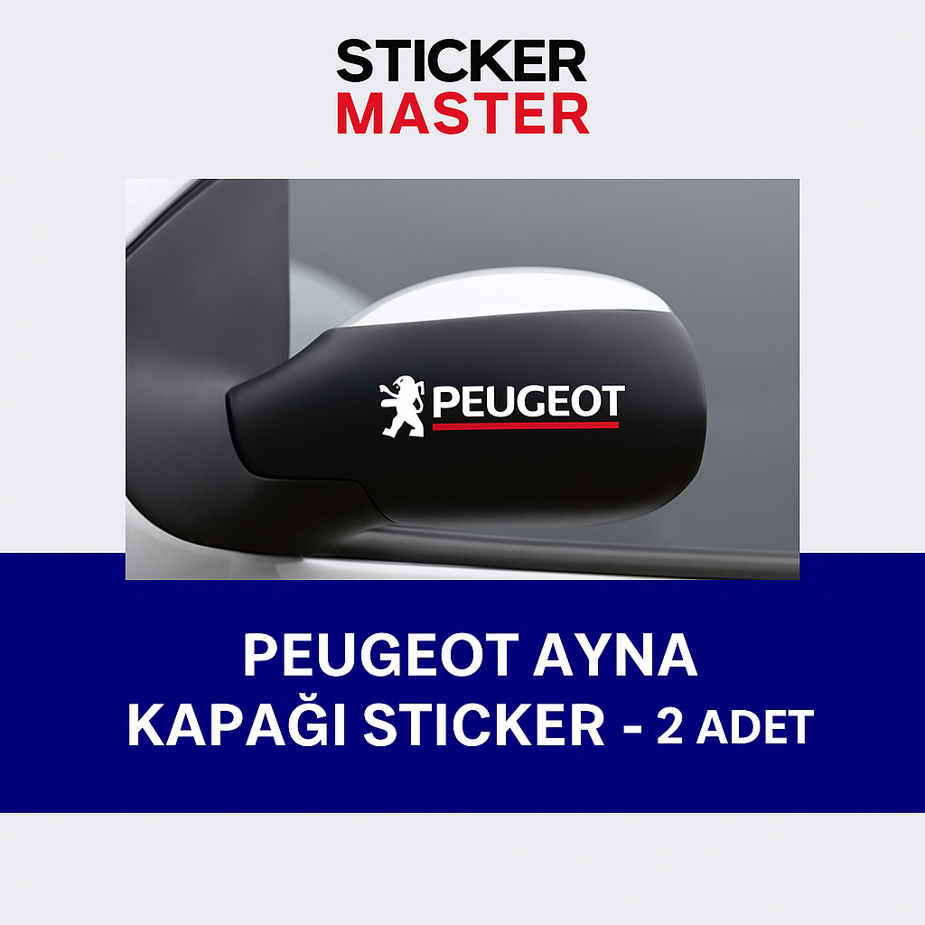 Sticker Master Peugeot Ayna Kapağı Sticker – 2 Adet