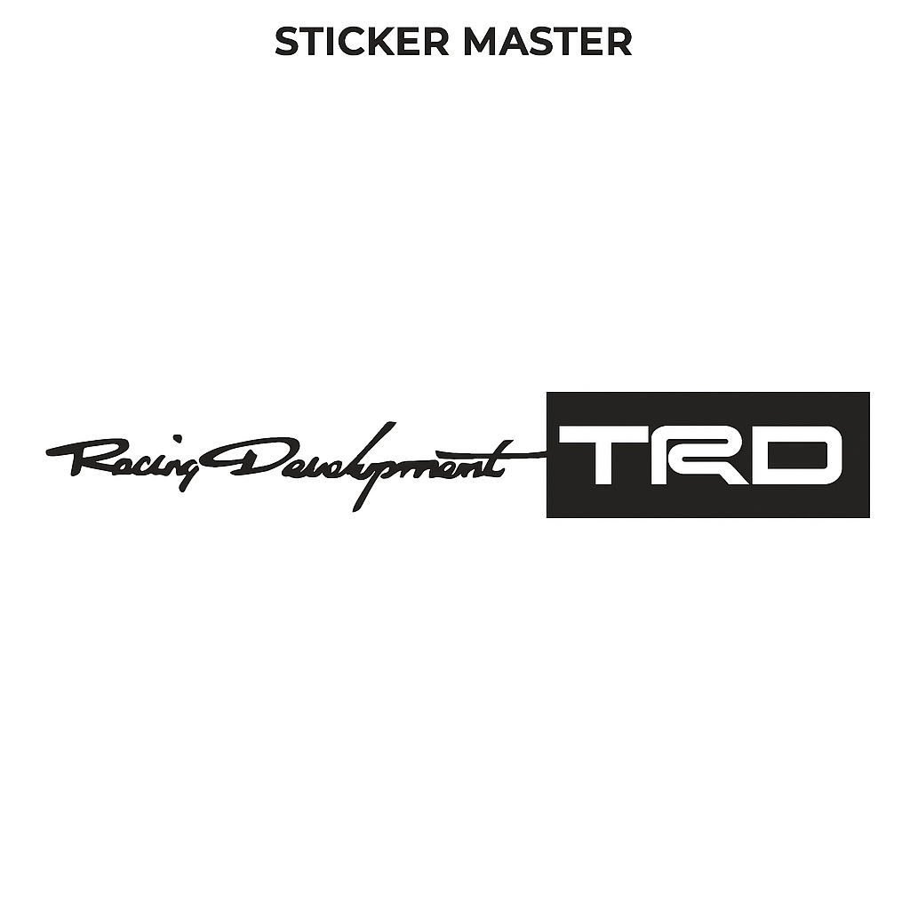 Sticker Master Racing Development TRD Kapı Sticker Seti - 4 Adet, Araba Kapı ve Yan Panel İçin Spor Tasarım Etiket