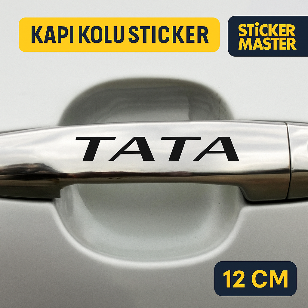Sticker Master TATA Kapı Kolu ve Jant Sticker – Araba Dış Yüzey Uyumlu Dayanıklı Etiket 10 Adet