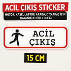 Sticker Master Acil Çıkış Sticker – 15 cm | Güvenlik Küçük Detaylarda Gizli!