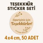 Thank you for your order! Sticker Set – 4x4 cm, 50 Pieces. An Elegant Touch! Sticker Master