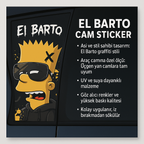 Sticker Master El Barto Cam Sticker – Bart Simpson Temalı Araba Yan Cam Etiketi