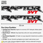 Sticker Master Raptor SVT Sticker Seti - Araba, Pickup, Cam ve Kaporta İçin Off-Road Tasarımlı Etiket (2 Adet - 50 cm)