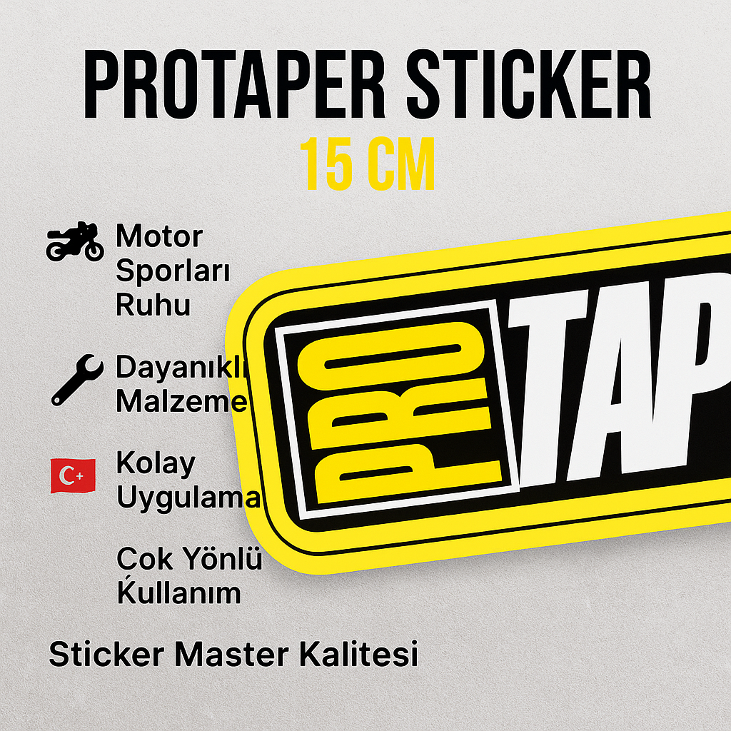 Sticker Master Pro Taper Sticker – 15 Cm Motosiklet Gidon Etiketi