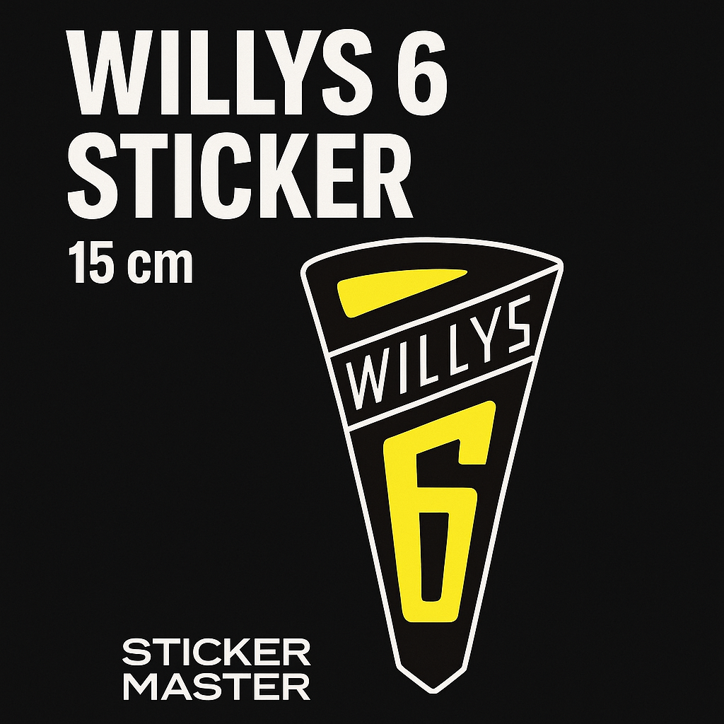 Sticker Master Willys 6 Retro Rozet Sticker – 15 cm