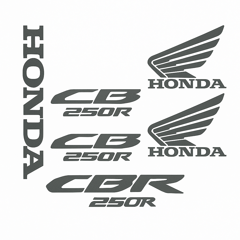 Sticker Master Honda CB250R Sticker Seti – Tank, Kask, Gövde Uyumlu Etiket Takımı