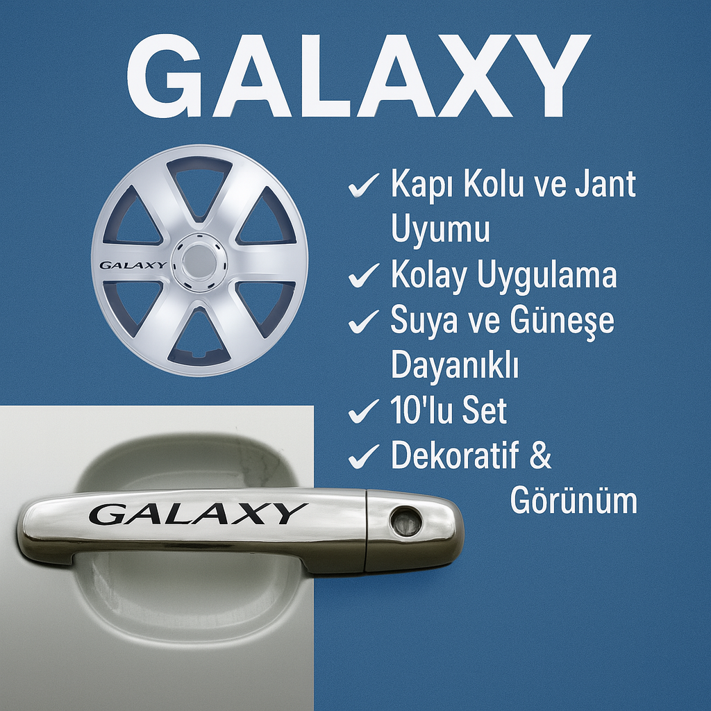 Sticker Master Ford Galaxy Kapı Kolu Jant Sticker - 10 Adet