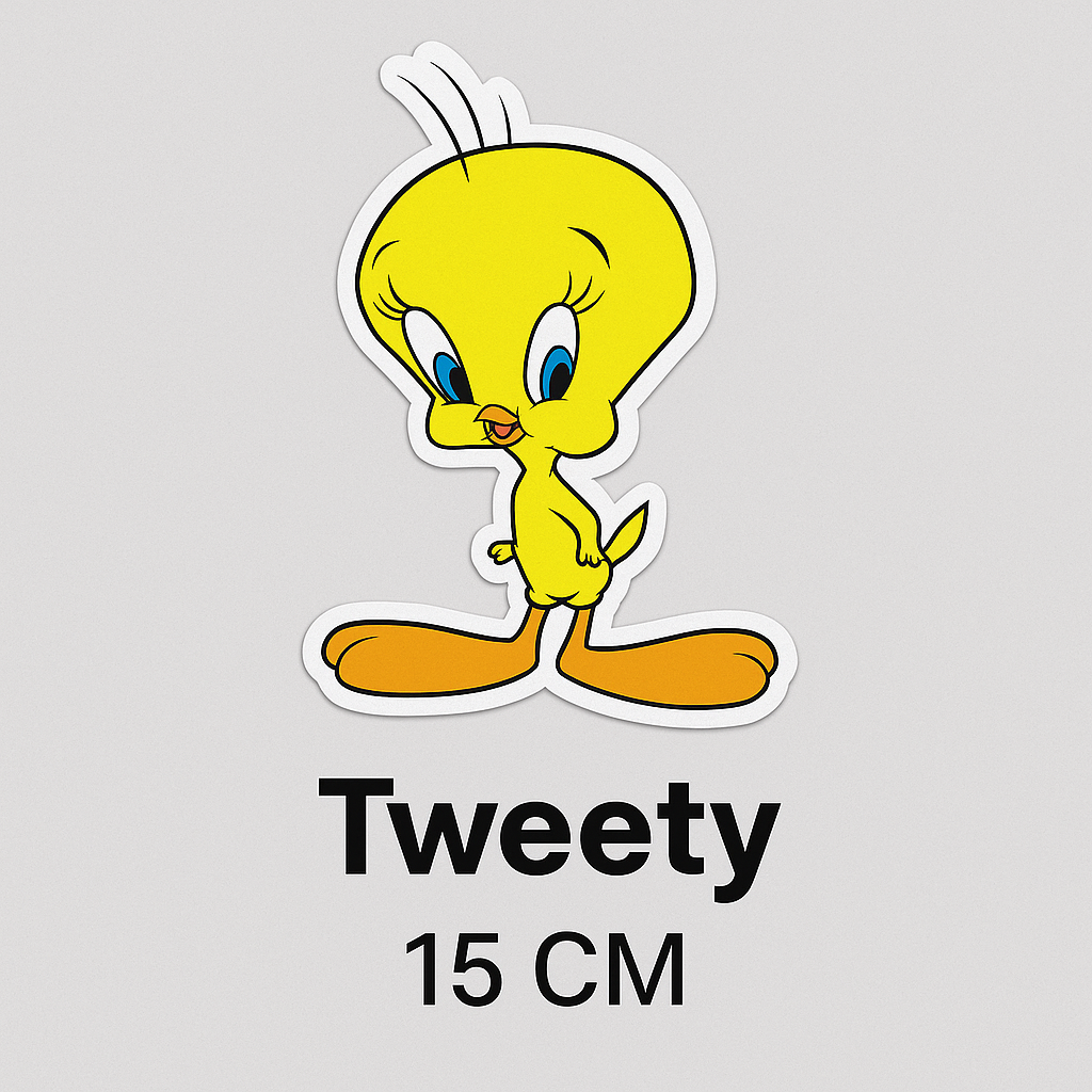 Sticker Master Tweety Sticker – Araba, Laptop, Defter, Kask ve Daha Fazlası İçin Neşeli Tasarım 15 Cm