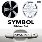 Sticker Master Renault Symbol Kapı Kolu & Jant Sticker Seti – 10 Adet Dayanıklı Vinil Decal