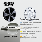 Sticker Master Hyundai Santa Fe Kapı Kolu ve Jant Sticker Seti – 10 Adet