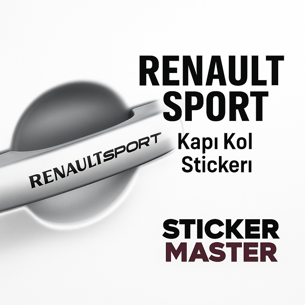 Sticker Master Renault Sport Kapı & Jant Sticker Seti – 10 Adet Dayanıklı Vinil Decal