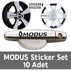 Sticker Master Renault Modus Kapı Kolu & Jant Sticker Seti – 10 Adet Dayanıklı Vinil