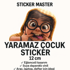 Sticker Master Yaramaz Çocuk Sticker – 12 cm Komik ve Sevimli Tasarım