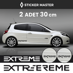 Sticker Master EXTREME Yan Gövde Sticker Seti – 2 Adet 30 cm Sağ & Sol Dayanıklı Vinil Decal