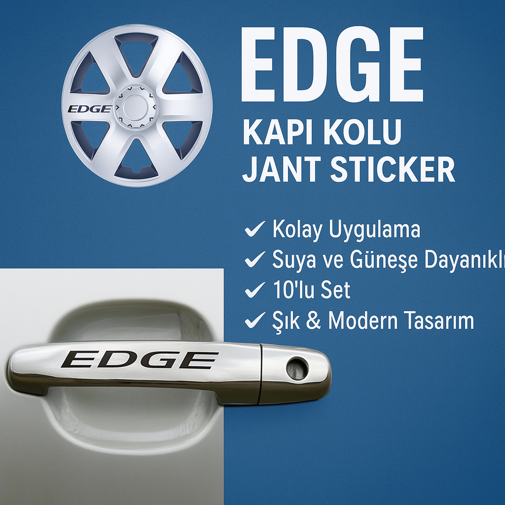 Sticker Master Ford Edge Kapı Kolu Jant Sticker - 10 Adet
