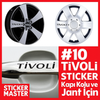 Sticker Master Ssangyong Tivoli Sticker Seti – Kapı Kolu ve Jant İçin 10’lu Dayanıklı Etiket