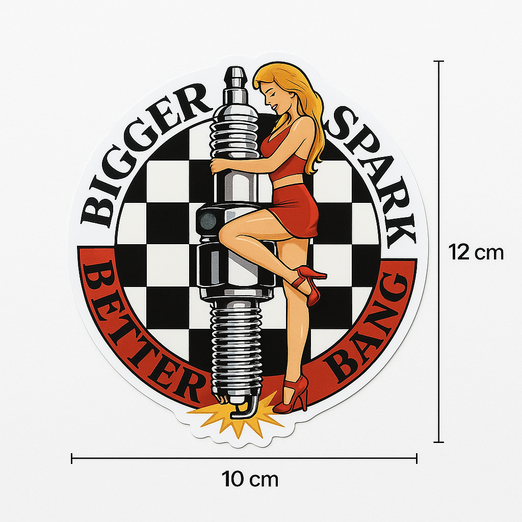 Sticker Master Spark Baby Motor, Kask, Laptop, Araba, Oto Araç İçin Dayanıklı Etiket Decal 12 Cm