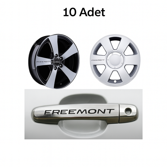 Sticker Master Fiat Freemont Kapı Kolu Jant Oto Araç Sticker Etiket - 10 Adet