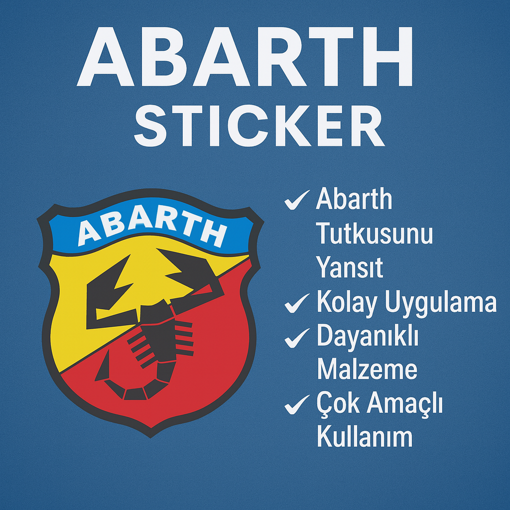 Sticker Master Abarth Fiat Sticker Oto Motor Pc Etiket - 12 Cm