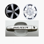 Sticker Master Fiat Brava Kapı Kolu Jant Oto Araç Sticker Etiket - 10 Adet