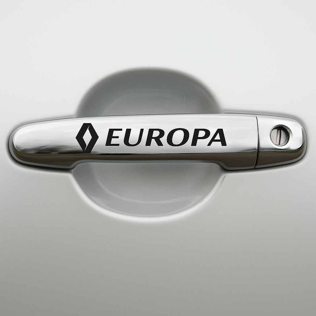 Sticker Master Renault Europa Kapı Kolu & Jant Sticker Seti – 10 Adet Dayanıklı Vinil