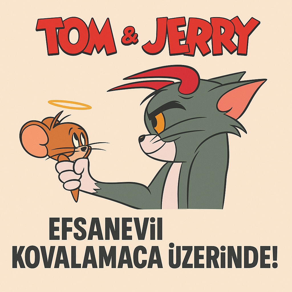Sticker Master Tom Ve Jerry Hand Sticker Motor, Kask, Laptop, Araba, Oto Araç İçin Dayanıklı Etiket Decal 15 Cm