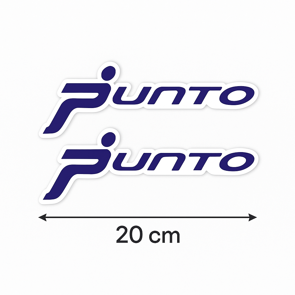 Sticker Master Fiat Punto Logo Oto Araç Sticker Etiket - 2 Adet - 20 Cm