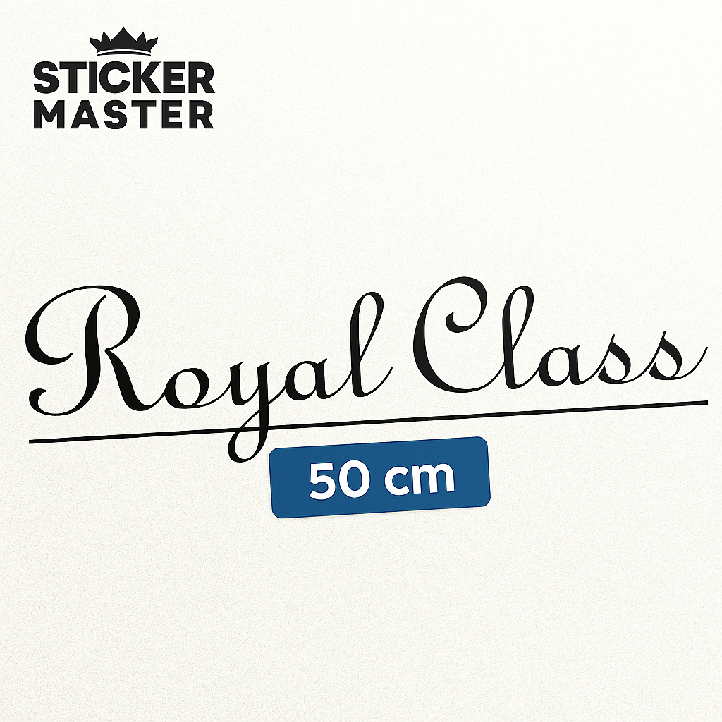 Sticker Master Royal Class Sticker – Araba, Cam, Oto Aksesuar İçin 50 Cm Şık Yazı Etiketi