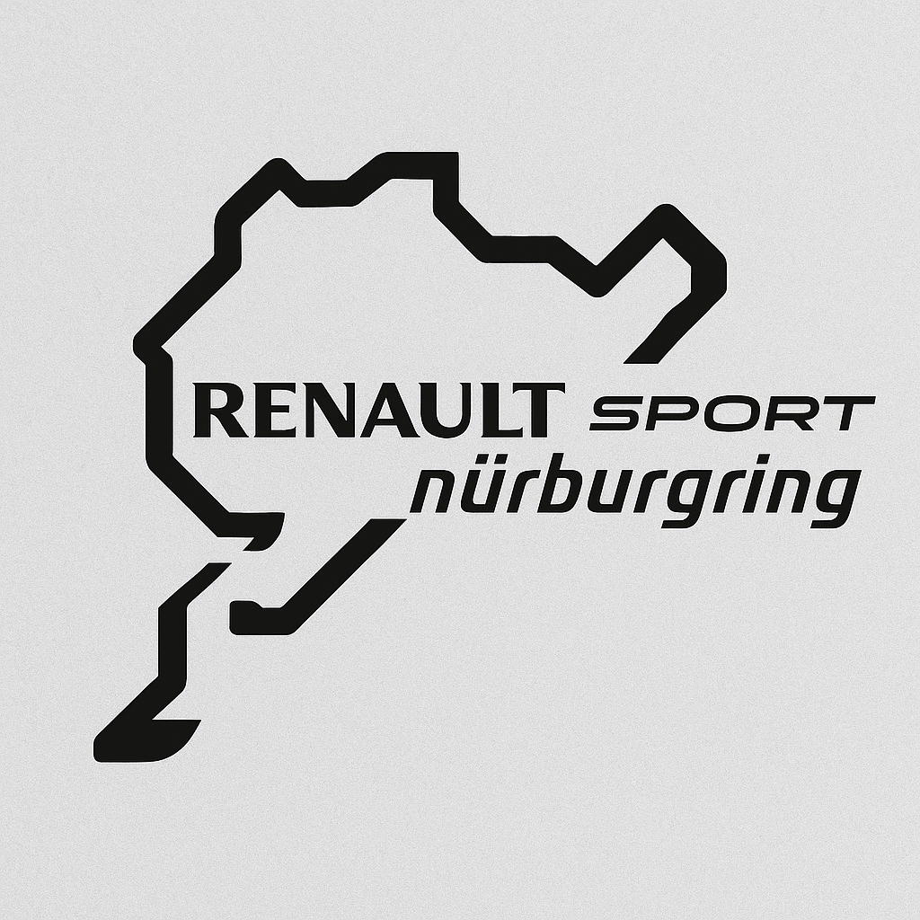 Sticker Master Nürburgring Renault Sport Sticker – 15 cm Performans Temalı Araç Sticker