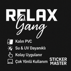 Sticker Master Sticker Master Relax Gang Sticker – 20 × 13 cm – Kask,Oto,Motor,Laptop Etiket