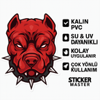 Sticker Master Pitbull Kafası Sticker – 13 × 11 Cm,Kask,Oto,Motor,Laptop Etiket