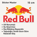 Sticker Master Red Bull Sticker - Motor, Kask, Laptop, Araba, Oto Araç İçin Dayanıklı Etiket (15 cm)